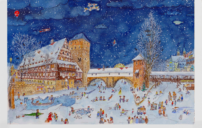 Nuernberg III Grusskarte mit Couvert